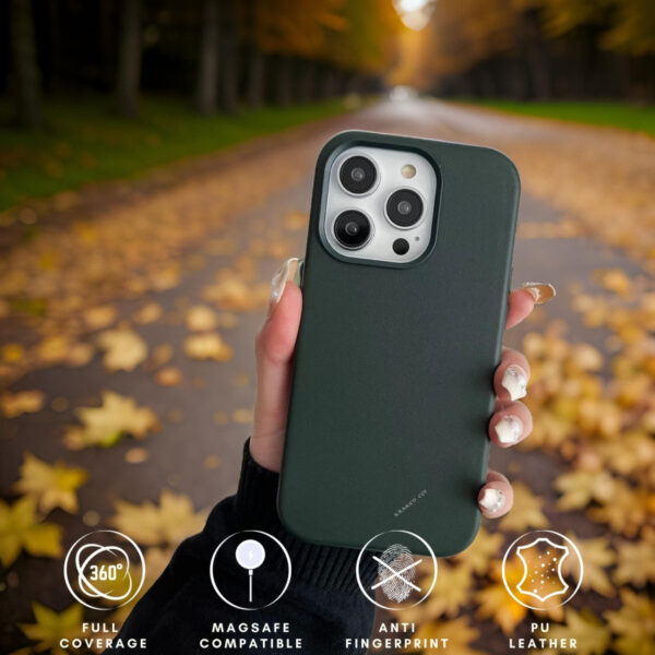 MagSafe Pu laeder Groen 2 - iPhone 14 Pro Max PU Læder Cover Grøn(MagSafe Kompatibel)