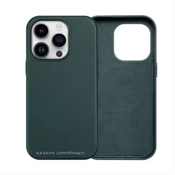MagSafe Pu laeder Groen 4 - iPhone 15 Plus PU Læder Cover Grøn(MagSafe Kompatibel)